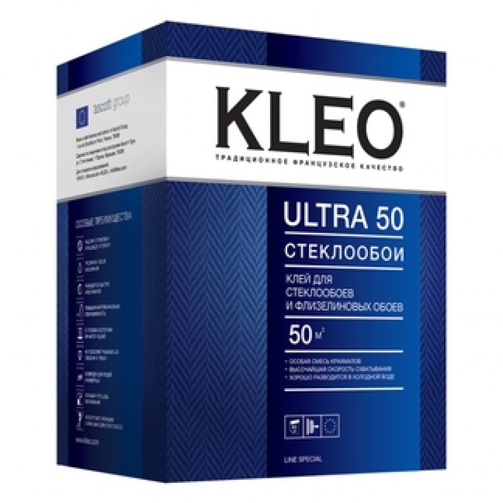 Клей для флизелиновых и стеклообоев KLEO ULTRA 50/12